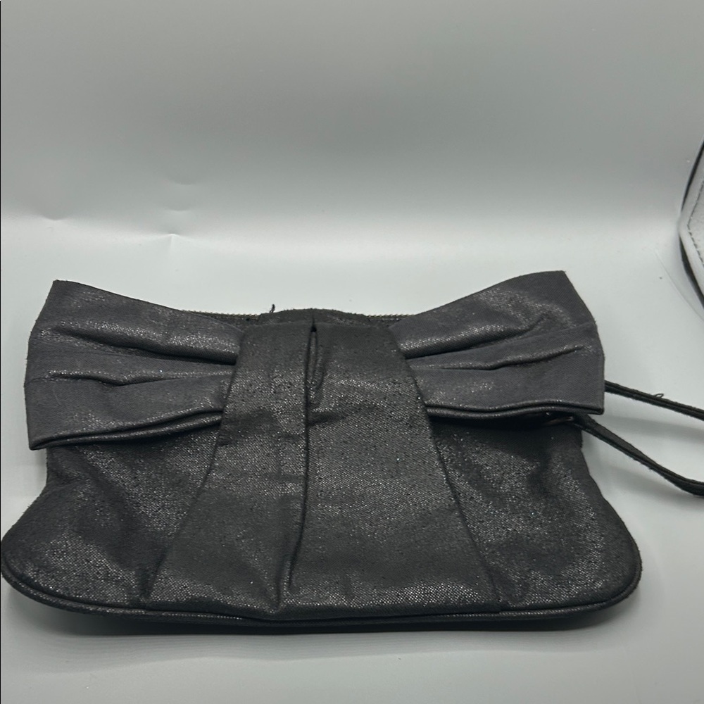 Express Black Bow Clutch